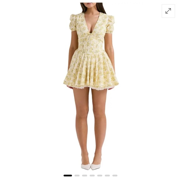 House of CB Dresses & Skirts - Imani Floral Minidress - Yellow Floral Print
